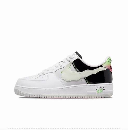 Cheap Nike Air Force 1 White Black Green Shoes Men and Women-83